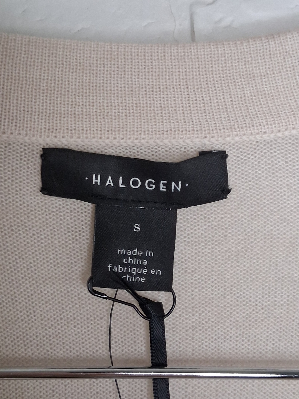 Halogen Merino Wool Blend Wrap Sweater Cardigan Belted Beige Balletcore Luxury - Picture 3 of 11
